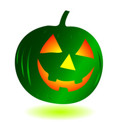 green pumpkin vector