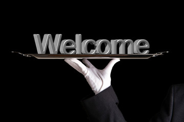 Wilkommen auf schwarz