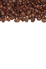geröstete Kaffeebohnen Hochformat oben