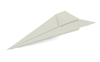 3d render of origami plane
