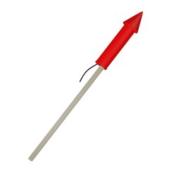 3d render of fireworks rocket