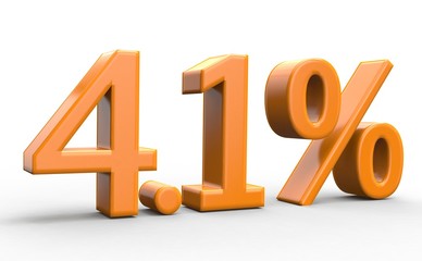 4.1 % 3d Schrift orange