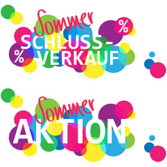 Colorful stickers, Sommerschlussverkauf/-aktion