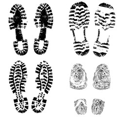 Print of foot shoe of child