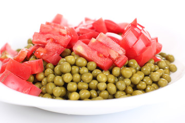 Green beans and tomatos