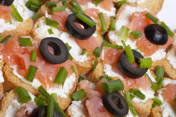 Sandwich with smoked salmon