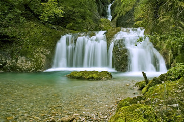Kleiner Wasserfall im Allgäu