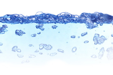 Naklejka na ściany i meble blue water from bubbles