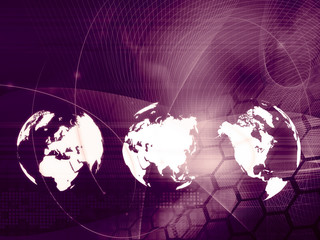 world map technology style