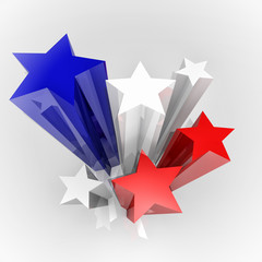 Stars with flag colours