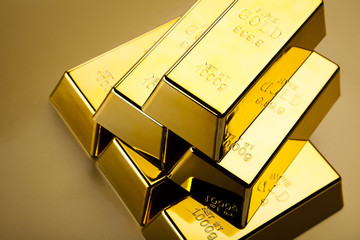 Pyramid from Golden Bars