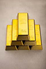 Pyramid from Golden Bars