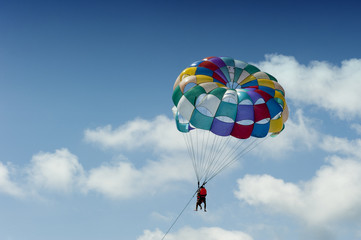 paragliding on the beach