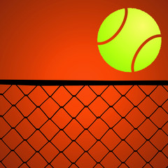 carte invitation sport tennis balle filet