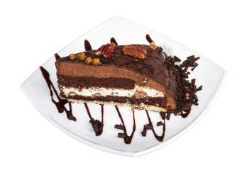 Piece of chocolate cake