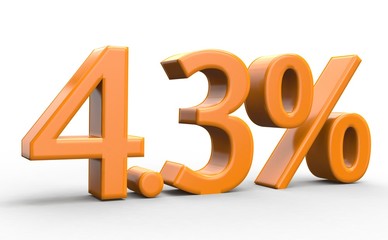 4.3 % 3d Schrift orange