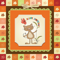birthday card with funny cat
