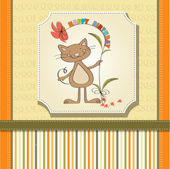 birthday card with funny cat
