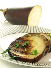 Grilled aubergine