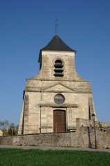 Fototapeta na wymiar France, the classical church of Sagy in V al d Oise
