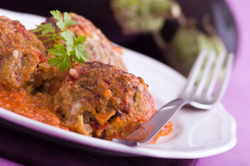 Eggplant meatballs.
