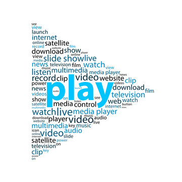 PLAY Tag Cloud (watch view video icon media player live music)
