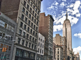 Fototapeta na wymiar Street View of the Empire State Building