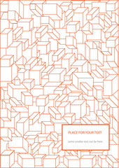 creative vector background made of color cubes in orange