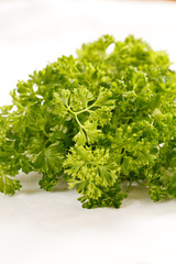 parsley on white background