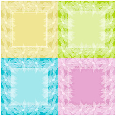 Set abstract floral backgrounds