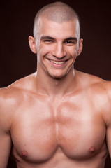 Smiling male model