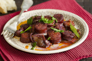 Chorizo tapas