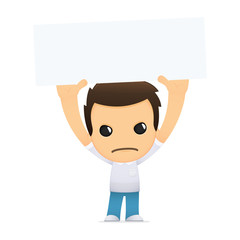 funny cartoon casual man