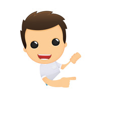 funny cartoon casual man