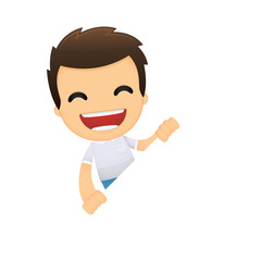 funny cartoon casual man