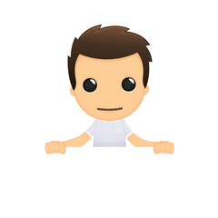 funny cartoon casual man