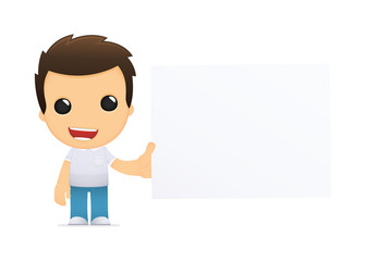 funny cartoon casual man