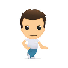 funny cartoon casual man