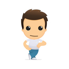 funny cartoon casual man