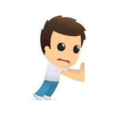 funny cartoon casual man