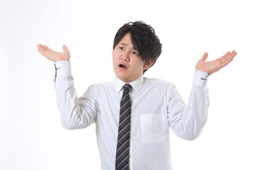 驚くビジネスマン