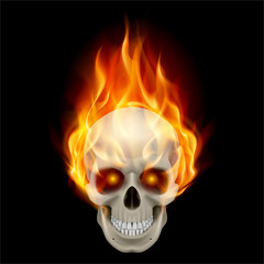 Burning skull