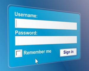 Secure login page.