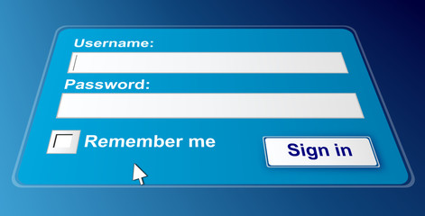 Obraz premium Secure login page.