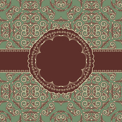 vector vintage seamless floral pattern with frame for your text