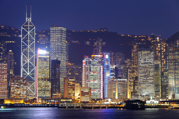 Obraz premium Hong Kong cityscape at night