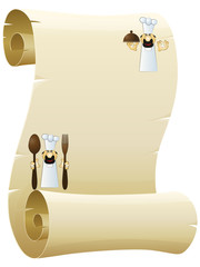 Pergamena con cuochi