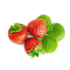 three strawberries