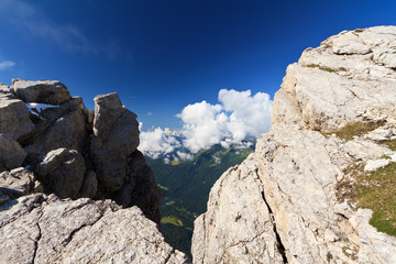 view from Pale di San Martino mount