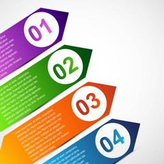 abstract design template numbered banners vector set